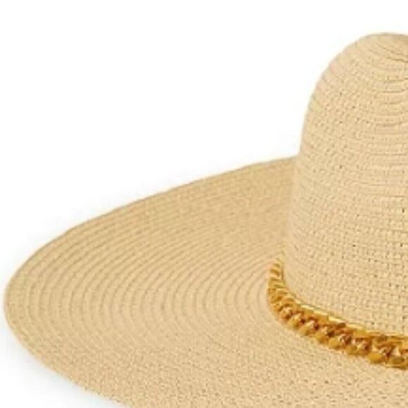BTB Los Angeles Shadi Chain Straw Hat